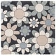 preview thumbnail 48 of 78, SAFAVIEH Handmade Kids Miens Floral Wool Rug 5' Square - Charcoal/Ivory