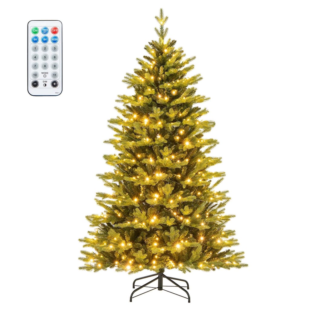 Costway 5/6/7 FT Artificial Xmas Tree with 844/1168/1646 Branch Tips - See Details