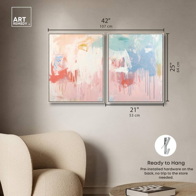 Breath of Colors Canvas Set of 2 by Art Remedy