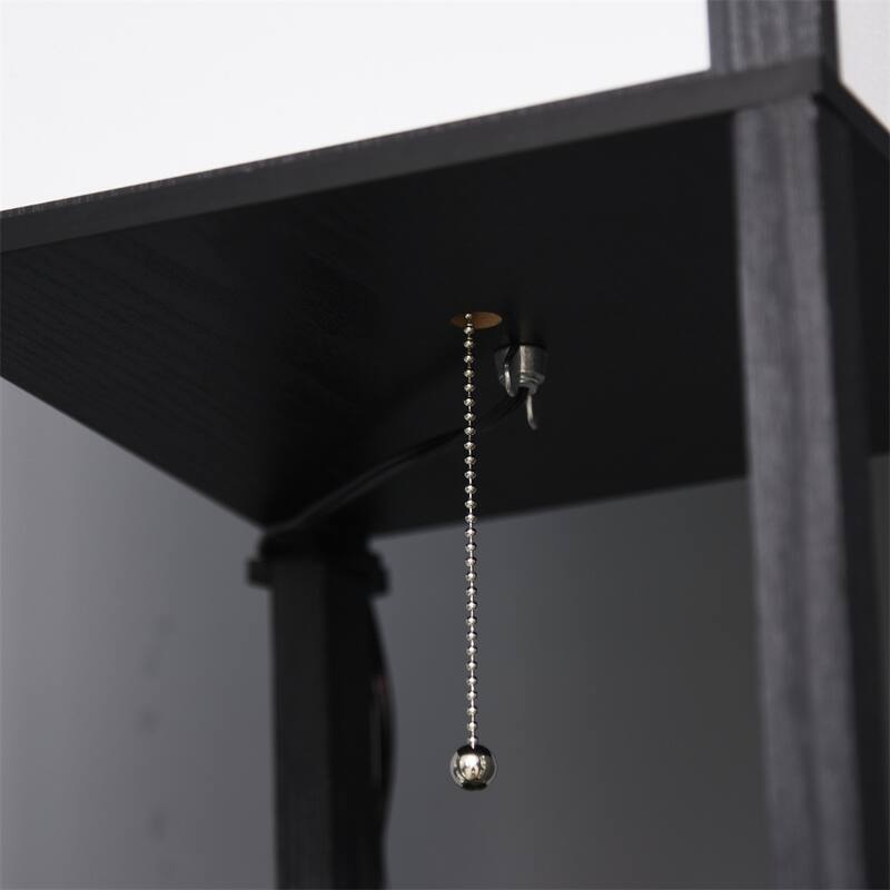Modern Floor Lamp w/Shelves & Dual Ambient Lighting,Tall Standing Lamp