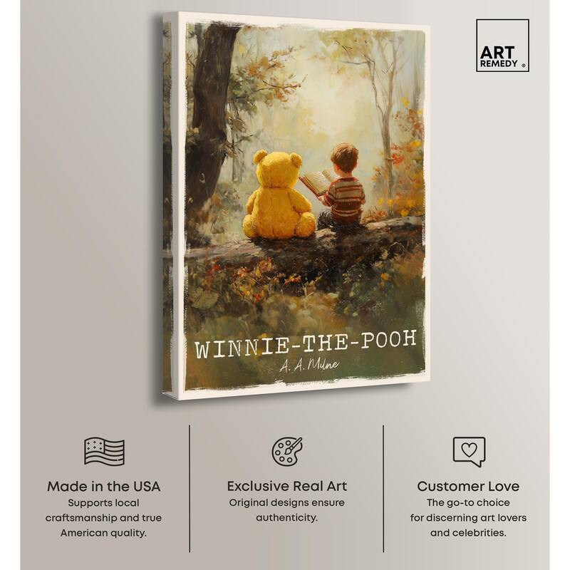 Classic Winnie the Pooh Canvas by Art Remedy, Gallery Wrapped