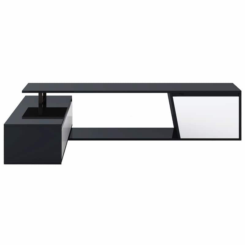 Modern Rectangle TV Stand with Drawers and Cabinet