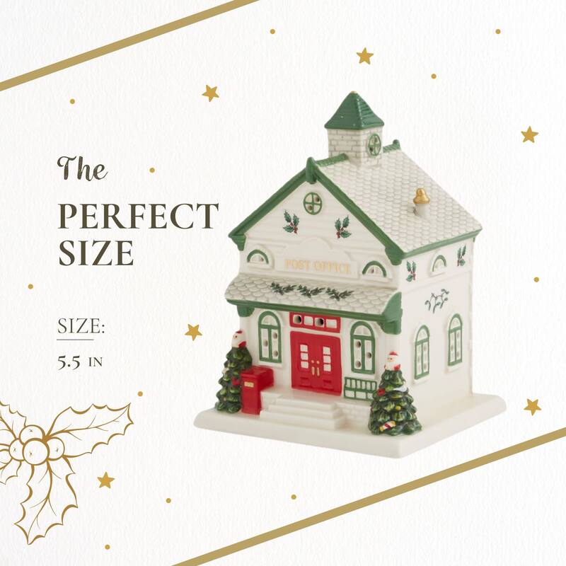 Spode Christmas Tree Village Post Office - 5.5" L x 2.5" W x 5.5" H