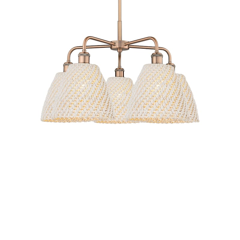 Innovations Lighting 516-5CR-17-28 Bristol Natural Chandelier Bristol - Antique Copper / Natural