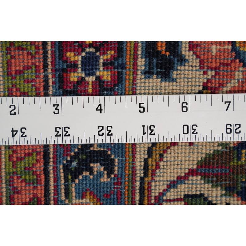 Hand Knotted Oriental 100% Wool Carpet Traditional Floral Pink Tabriz Area Rug - 10' 5'' X 7' 0''