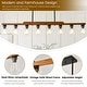 preview thumbnail 56 of 67, Farmhouse Linear Chandelier Rustic Wood Kitchen Island Lighting Dining Room Pendant Light Fixture with Seeded Glass Shade