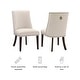 preview thumbnail 14 of 25, Linon Allard Modern Dining Chairs with Espresso Legs (Set of 2)