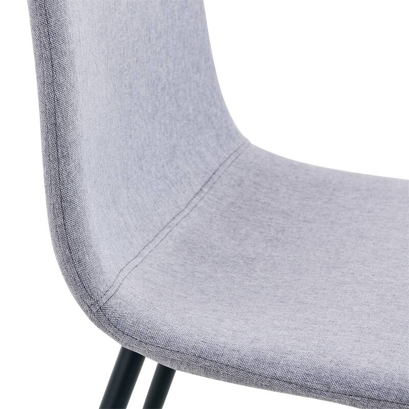 Dining Chairs,Suede Backrest and Metal Legs Combined Chairs,4 PCS