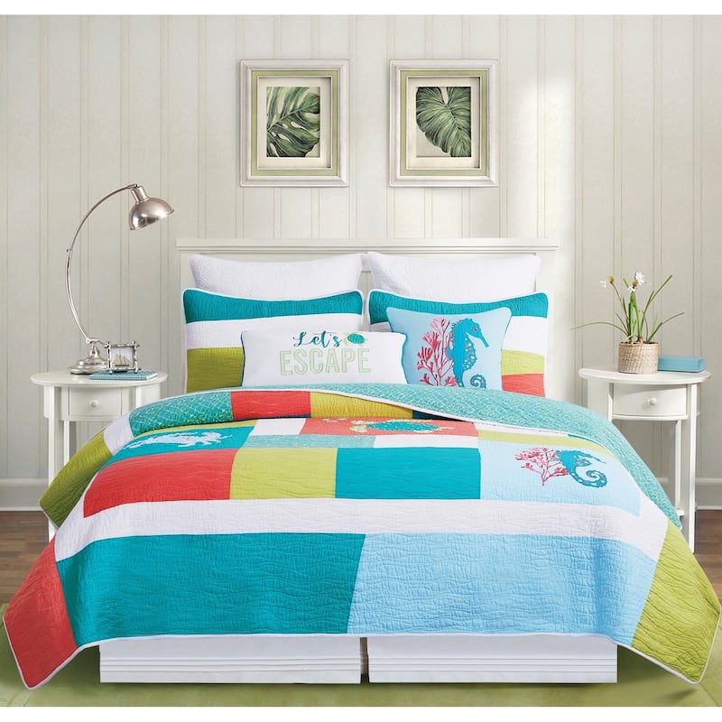 Santorini King Quilt Set