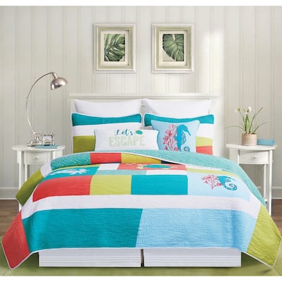 Santorini King Quilt Set