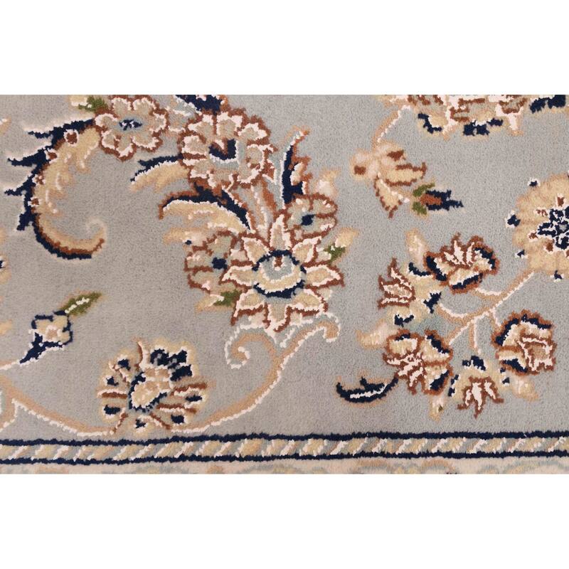 ECARPETGALLERY Hand-knotted Nain Grey Silk, Wool Rug - 5'9 x 6'1