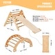 preview thumbnail 10 of 26, VEVOR Pikler Triangle Set Toddler Climbing Toys Indoor Playground, Ramp, and Arch, Montessori Climbing Set