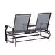 preview thumbnail 3 of 14, Outsunny Steel/Fabric 2-person Outdoor Swing Glider