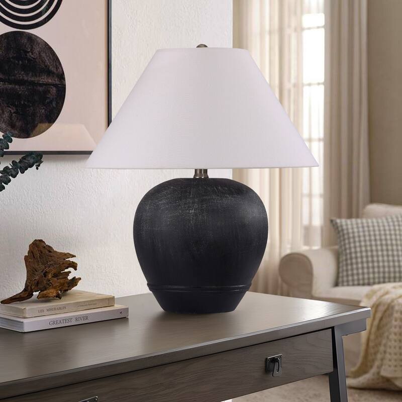 Ceramic Table Lamp with Linen Shade