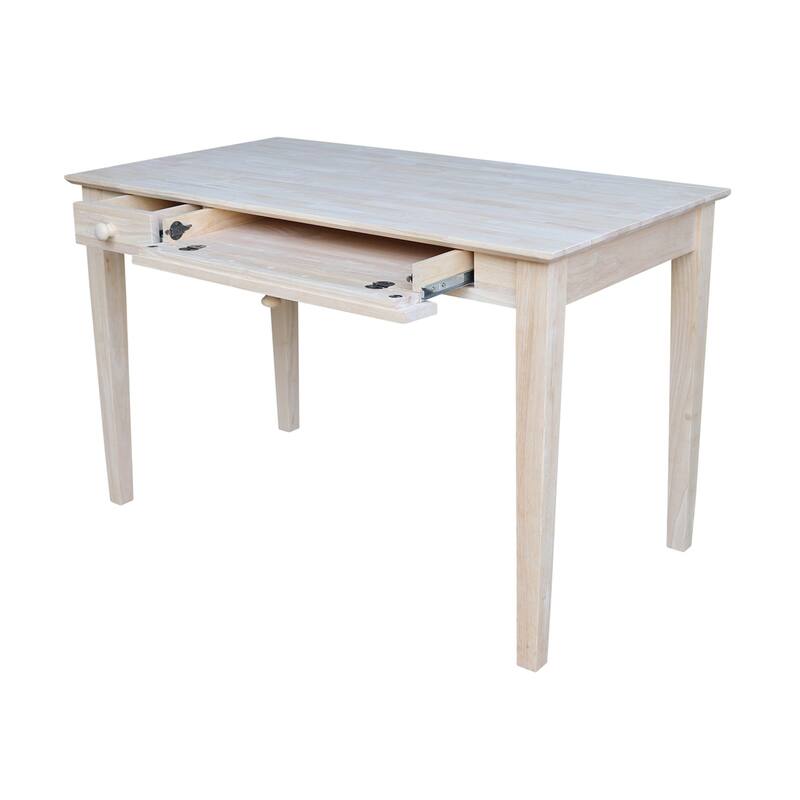 Home Office Desk 48" Computer Writing Workstation, Brown Sturdy Desk with Storage