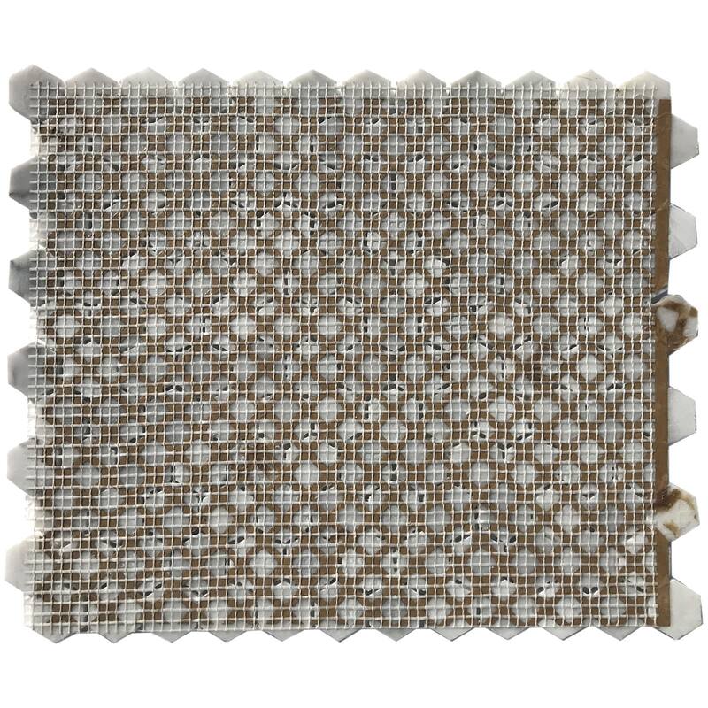 Carrara Marble 1" x 1" Honeycomb Polished Mosaic Tile