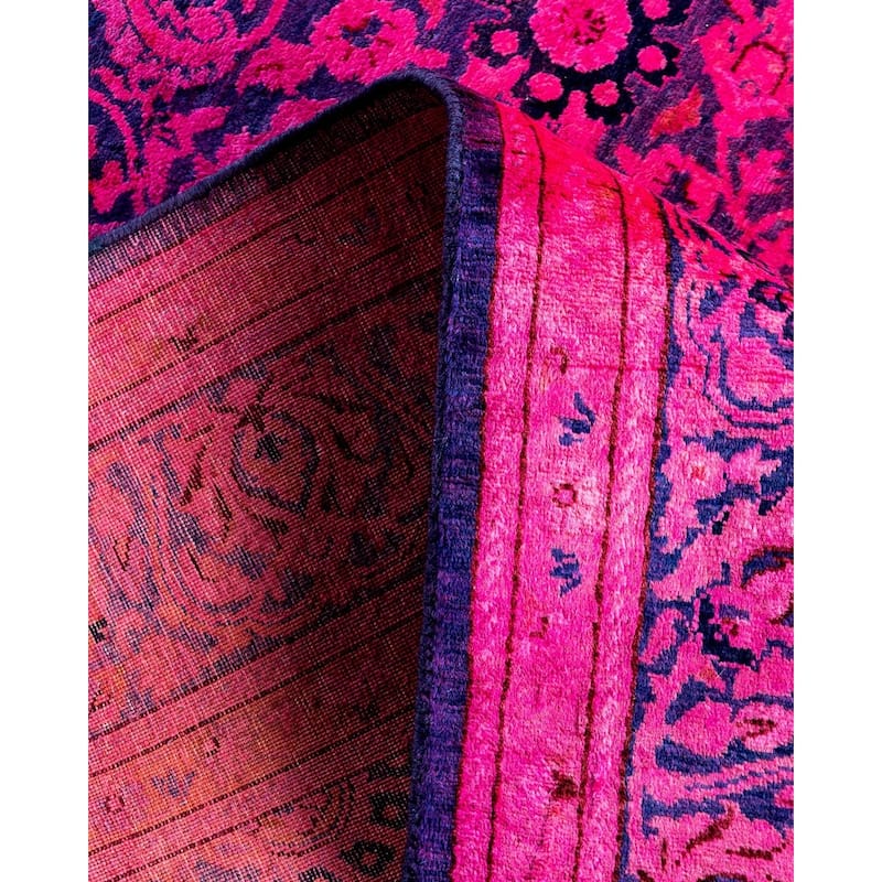 Fine Vibrance One-of-a-Kind Hand-Knotted Area Rug - Pink, 4' 2" x 6' 3" - 4' 2" x 6' 3"