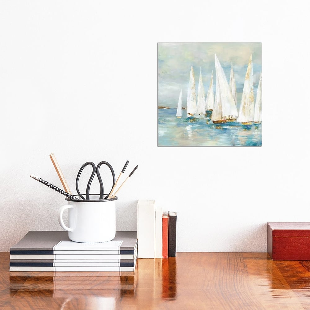 iCanvas "White Sailboats" by Allison Pearce Canvas Print