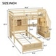 preview thumbnail 4 of 10, Loft Bed with Built-in Desk and Staircase, With Storage Compartments and Shelves