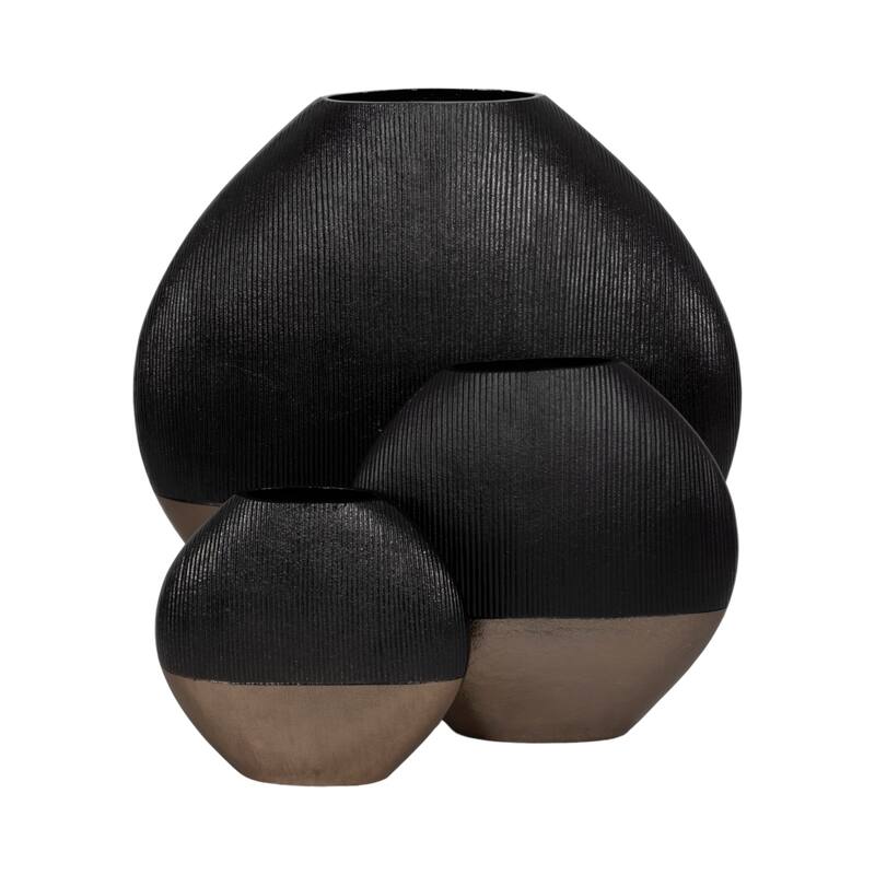 Modern Round Metal Table Vase - Flower Vase