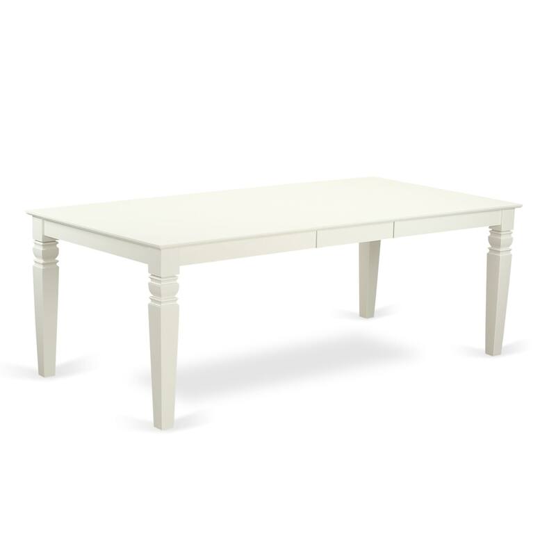 East West Furniture Dining Table Set Consists of a Rectangle Dining Table and Chairs, Linen White (Pieces Options) - LGAS7-LWH-43