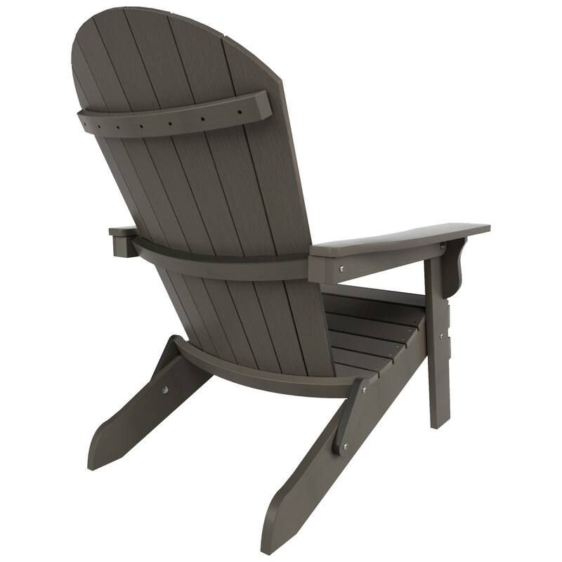 Vineyard HIPS Outdoor Folding Eco-Friendly All Weather Seashell Adirondack Chair (Set of 4)