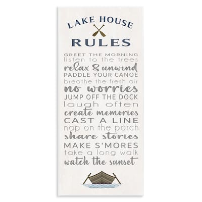 Stupell Fun Lake House Rules Wall Plaque Art Design By Seven Trees Design