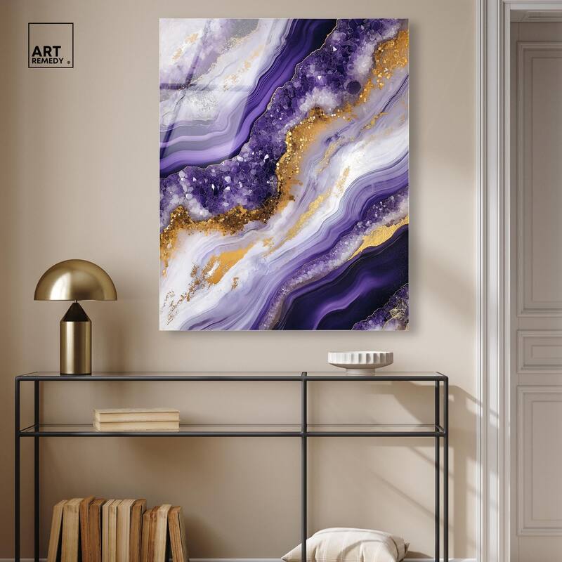 Gemstone Labyrinth I Acrylic by Art Remedy, Ready to Hang