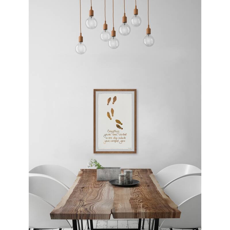 Step Outside Your Comfort Zone Framed Wall Art, Elegant Home Touch - Sophisticated Artwork for Refined Décor