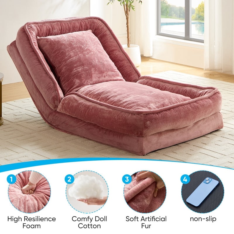 Versatile Foldable Lazy Sofa,3-in-1 Fold Small Tatami Sofa Bed,Lounge Chair Sofa, Human Friendly Pet Beds Lazy Sofa