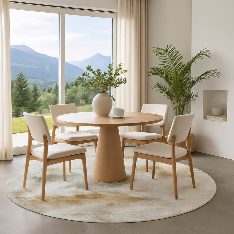 Premium Washable Super Soft Abstract Mayfield Rug - Putty - 8' x 8'