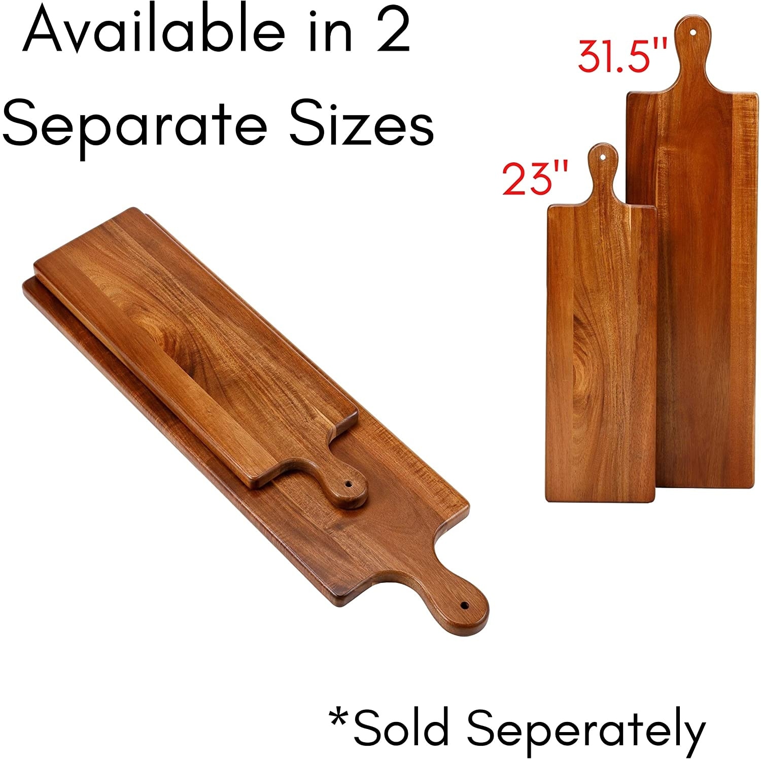  36 Large Charcuterie Board with Handles - Extra Long Wooden  Serving Cheese Boards - Serving Platter for Meat, Party Appetizers, Outdoor  & Fruits Display (Acacia Wood) : Home & Kitchen