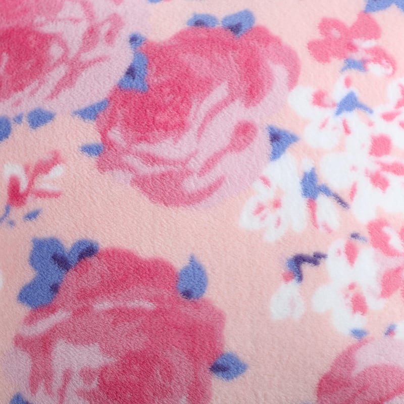 Betsey Johnson XOX Floral Backrest Pillow With Pink and Purple Blossom Print