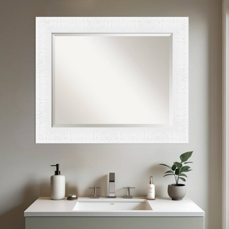 Luxe Beveled Framed Bathroom Vanity Wall Mirror