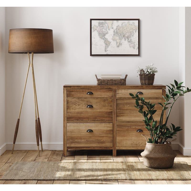 Kate and Laurel Sylvie World Map Canvas by The Creative Bunch Studio