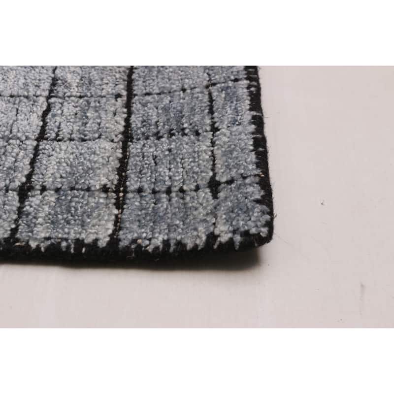 ECARPETGALLERY Hand Loomed Kashkuli Gabbeh Grey Silk Rug - 8'2 x 9'8