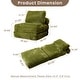 preview thumbnail 7 of 6, OVIOS Corduroy & Plush Foldable ​Sleeper Sofa