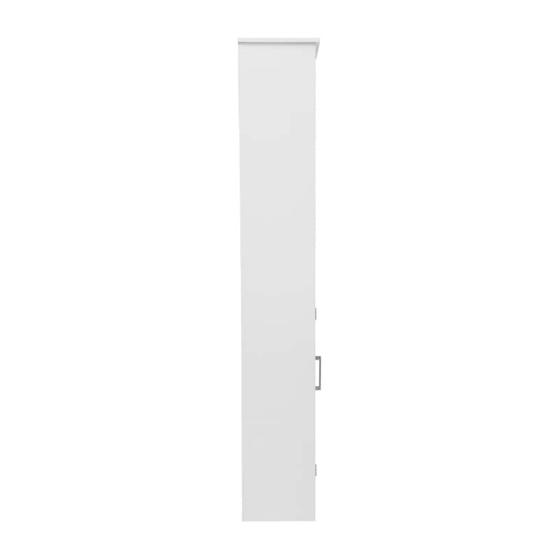Modern Freestanding Linen Tower with Shelves and Magnetic Close Door