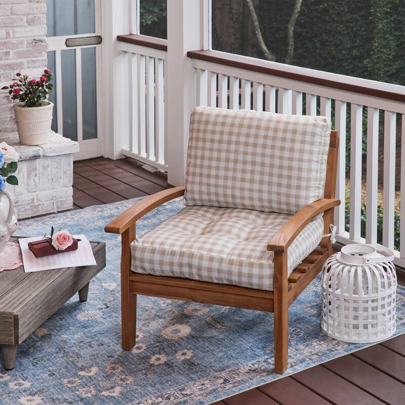ARDEN x Alexandra Kay Collection Plush Modern Tufted Polyfill Deep Seat Cushion Set, 24 x 24