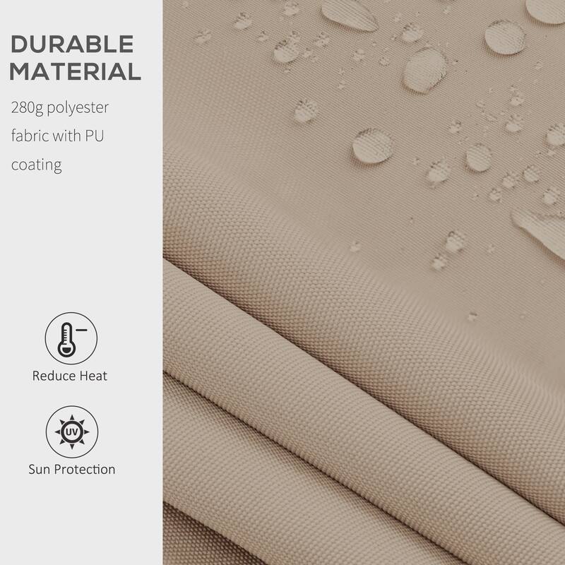 Outsunny 8' x 6.6' Patio Retractable Awning/Manual Exterior Sun Shade Deck Window Cover