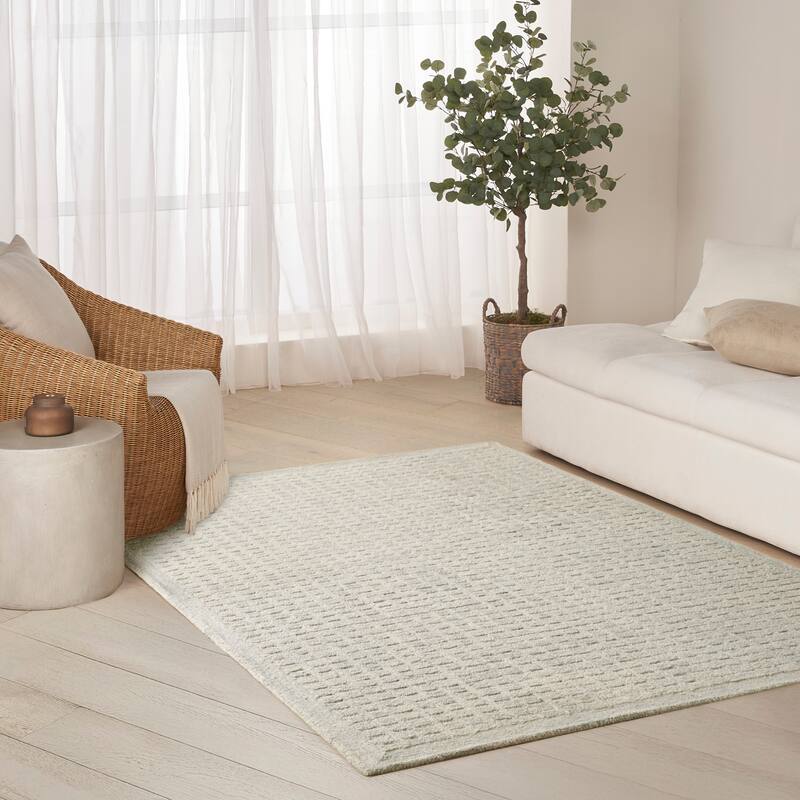 DKNY Pure Grids Indoor only Geometric Area Rug