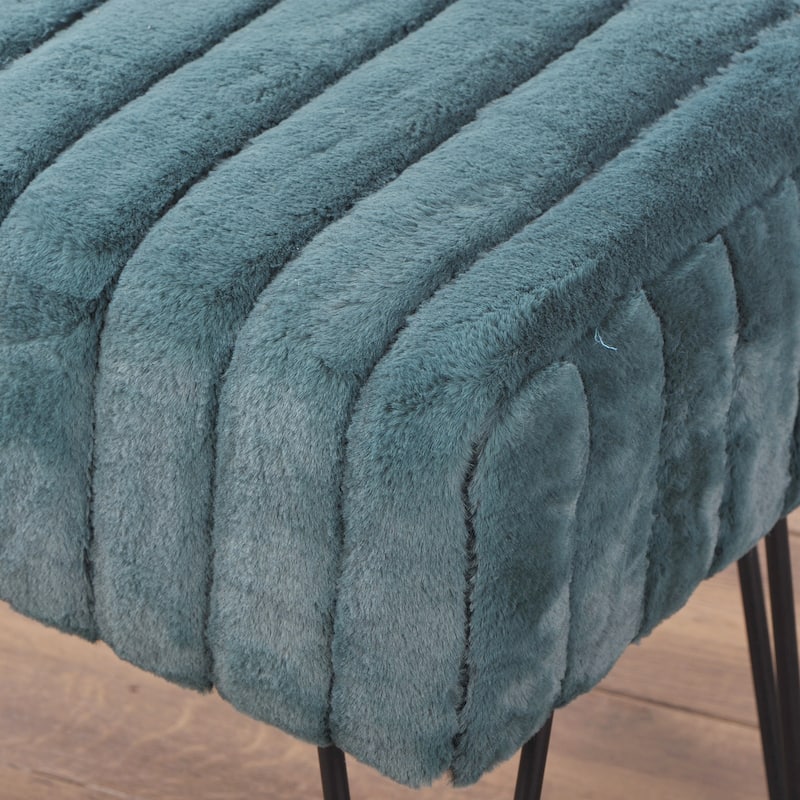 Serenta SuperMink Fauxfur Ottoman Bench