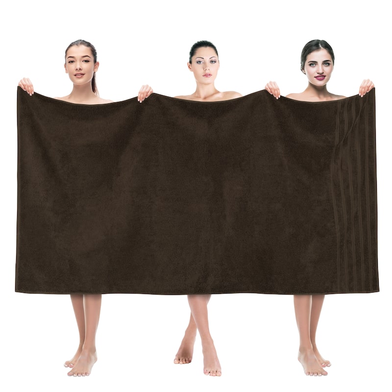 American Soft Linen 100% Genuine Turkish Cotton Large Jumbo Bath Towel 35x70 Premium & Luxury Towels - Chocolate Brown