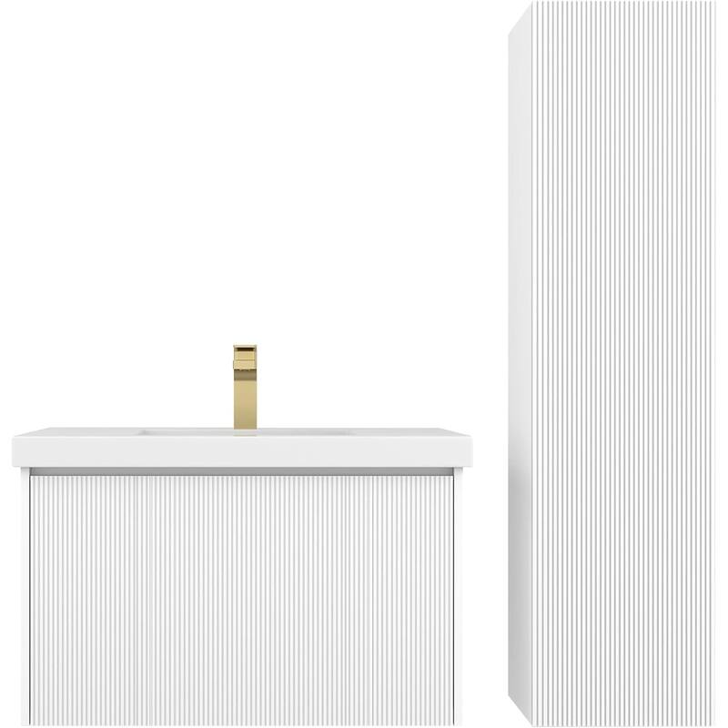 Blossom Positano 30" Floating Vanity with Sink & Side Cabinet