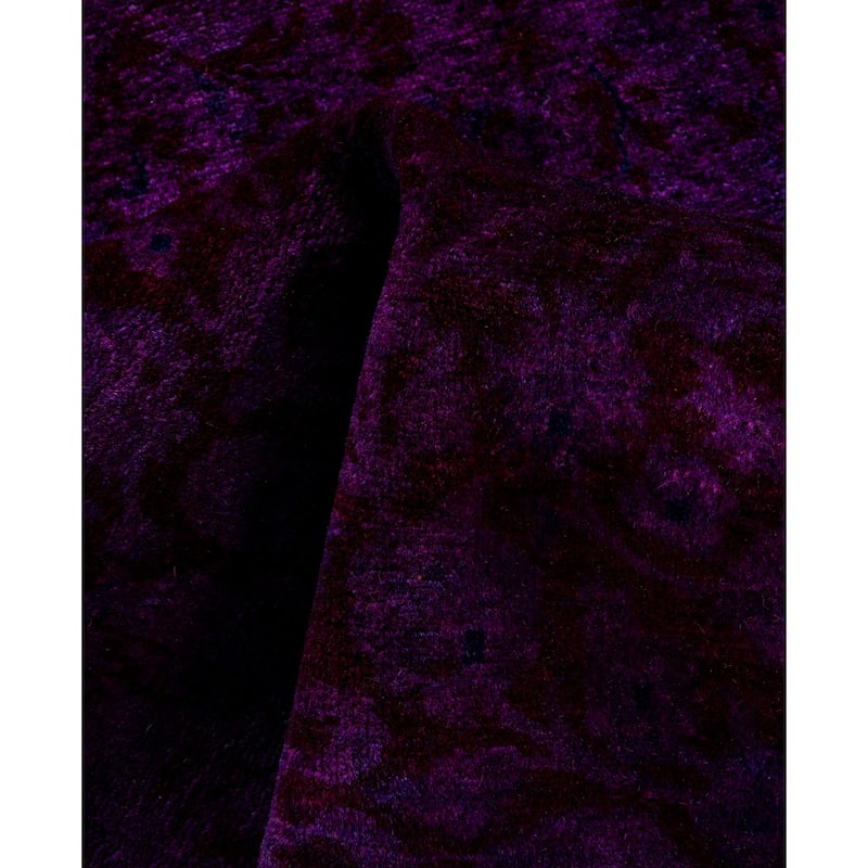 Overdyed One-of-a-Kind Hand-Knotted Area Rug - Purple - 6' 2" x 9' 3"