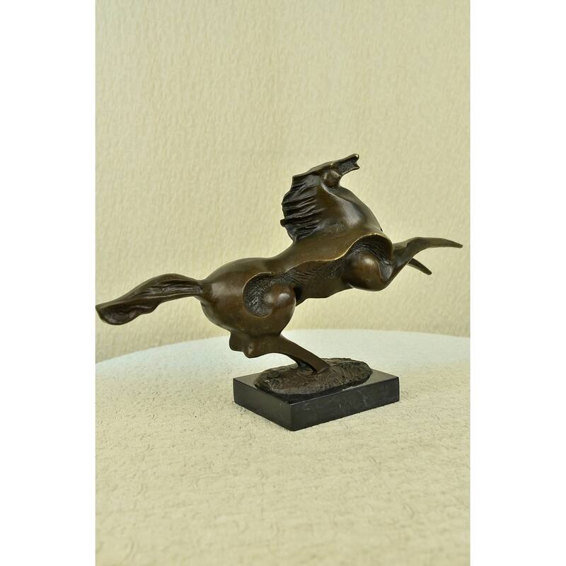 Large Abstract Modern Art Horse Gallops Bronze Sculpture Statue Figurine Figure