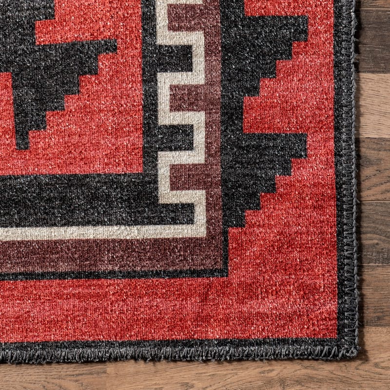 Nuloom Adrena SpinClean Bold Boho Machine Washable Area Rug