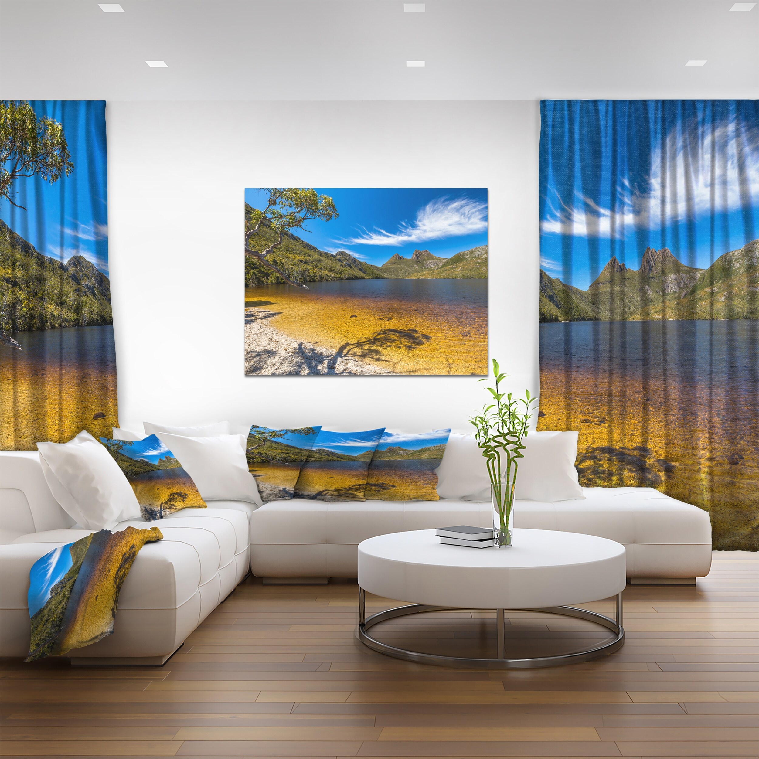 Designart Cradle Mountain Lake Dove Scenic Landscape Wall Art Mini-image