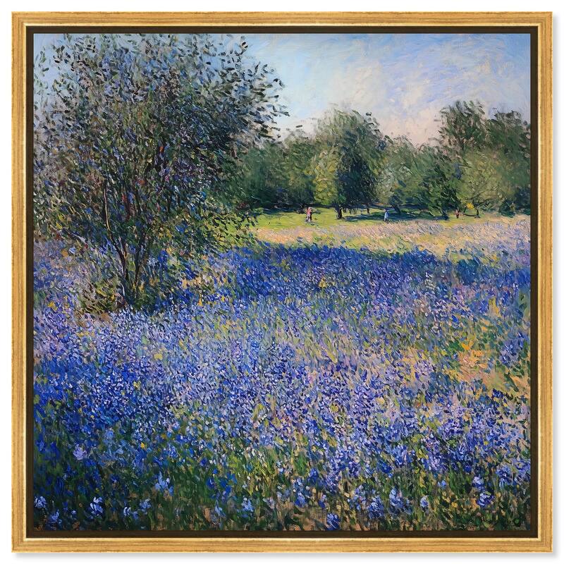 Bluebonnet Meadow I Canvas by Art Remedy - Gold - 12" x 12"