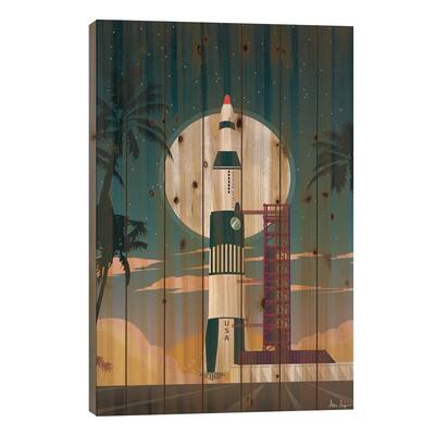 Cape Canaveral Print On Wood by IdeaStorm Studios - Multi-Color